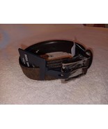 MICHAEL KORS MEN CHOCOLATE BROWN &quot;MK&quot; JET SET BELT SILVER BUCKLE 36&quot; $48... - €29,22 EUR