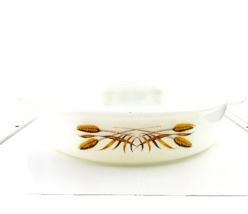 Anchor Hocking Wheat Pattern Fire King 8 Inch Round Casserole Dish - £11.15 GBP