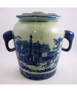 Victoria Ware Ironstone Blue Transfer Wall Pocket Hanging Flower Vase Pl... - $18.61