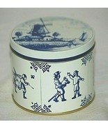 Dutch Rosenberg Blue White Tin Children at Play Windmill Lidded Metal Co... - £15.81 GBP