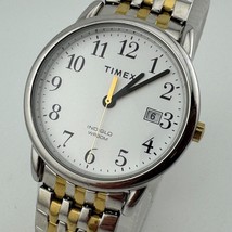 Timex Indiglo Quartz Watch T2P295 Men Dual Tone Date Stretch Analog New ... - $32.29