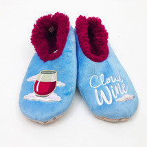 Snoozies Women&#39;s Slippers Cloud Wine Light Blue Large 9/10 - $12.86