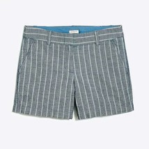 J Crew Blue White 5&quot; Cotton Striped Shorts Size 0 - £19.66 GBP
