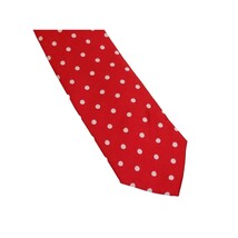 Men's Stacy Adams Tie and Hankie Set Woven Silky Satin #SAT128 Red Polka Dot image 3