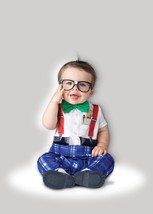 InCharacter Baby Boy&#39;s Nursery Nerd Costume White and Blue Medium (12-18) Months - £49.04 GBP