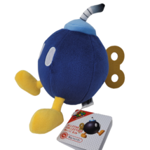 Sanei Super Mario All Star Collection 6&quot; Blue Bob-omb Plush AC16 Japan Release - £13.21 GBP