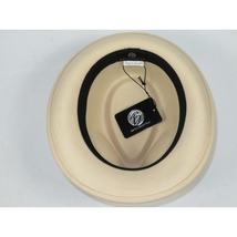 Men BENTLY HEADWEAR Hat Australian Wool Pinch Front Fedora Hudson HU429 Bone image 4