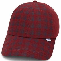 Womens Baseball Hat Keds Red Plaid Panel Core Classic Twill Adjustable Back Cap - $7.92