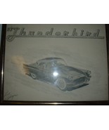 Pencil Drawing 57 Thunderbird signed by George 14 x 11 framed - $346.50