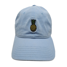 Womens Hat Pineapple Applique Target Palm Tree Pattern Inside Blue Strapback - £4.02 GBP