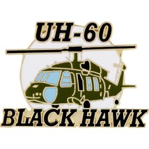 UH-60 Blackhawk Helicopter Pin 1 1/2&quot; - £15.13 GBP