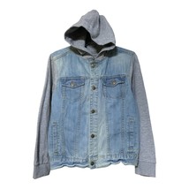 Ring Of Fire Boys Youth Blue Jean Sweatshirt Hooded Jacket Size XL - £11.76 GBP