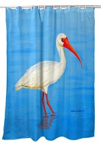 Betsy Drake Posing White Ibis Shower Curtain - £76.98 GBP