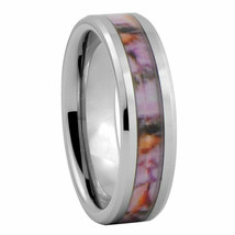 Women&#39;s Camo Wedding Band Pink, Violet and Rose 6mm  - £19.26 GBP