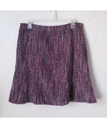 Axcess Liz Claiborne Purple Tweed Trumped Knee Length Skirt Women 16 Lin... - £13.29 GBP
