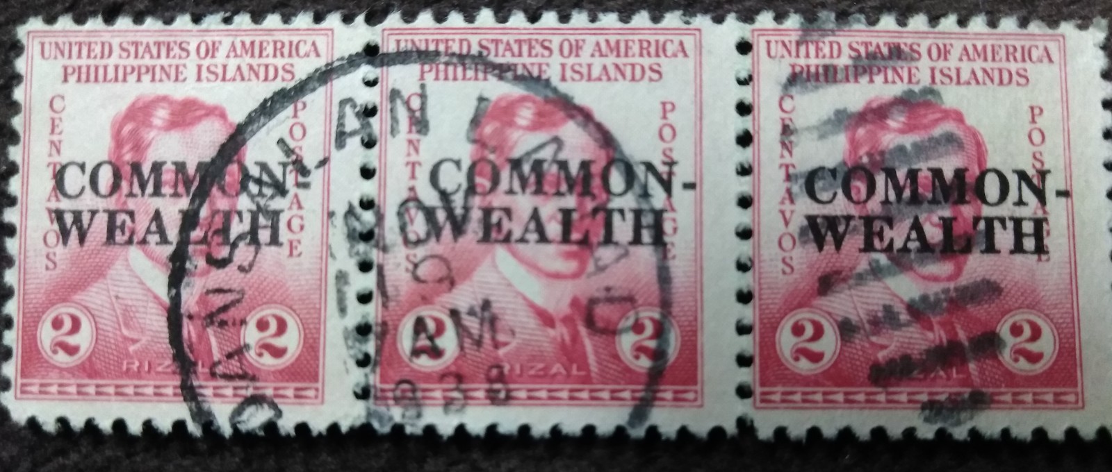 Three  1935 Philippines Commonwealth Used Postage Stamps - $0.99