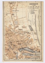 1910 Original Antique City Map Of Aberdeen / Scotland - £15.90 GBP