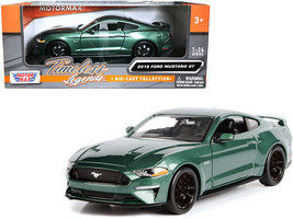 2018 Ford Mustang GT 5.0 Green Metallic 1/24 Diecast Car Motormax - £28.12 GBP