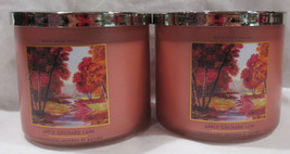 White Barn Bath &amp; Body Works 3-wick Scented Candle Lot Set 2 Apple Orchard Lane - £52.44 GBP