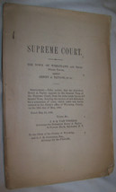 1884 ANTIQUE SUPREME COURT CASE TOWN WHEATLAND NY AGAINST HENRY TAYLOR - $9.89