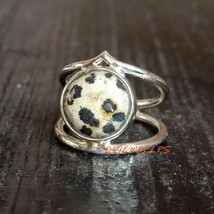 Natural Dalmatian Jasper Ring 925 Silver Birthday Gift Ring Mother&#39;s Day Jewelry - £51.91 GBP