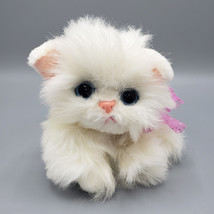Tyco Kitty Kitty Kittens Vintage 1992 Plush White Persian Cat Fluffy Bow Purring - £62.69 GBP
