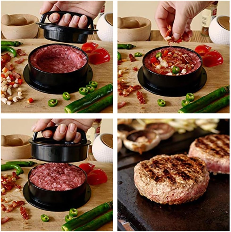 Leden Burger Press Hamburger Press Patty Maker for BBQ Grill 3-In-1 Non Stick St Item image 3