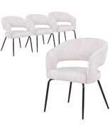 LeisureMod Dining Chair Upholstered in Velvet with Open Curved Backrest ... - $958.44