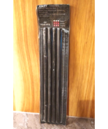 Mohawk Jolly Gloss Black 1/2&quot; x 12&quot; Ceramic Wall Tile Trim Set 4 Pc - €17,19 EUR
