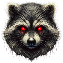 Dark Fantasy Raccoon Clip Art PNG Clip Art Designs Sublimation Digital D... - £0.76 GBP