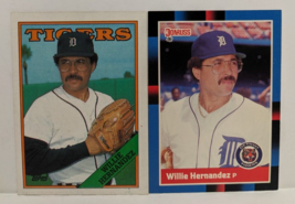 1988 Topps DonRuss Willie Hernandez Detroit Tigers Baseball Card 713, 398 - Lot - £7.84 GBP