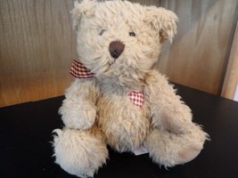 Russ True Heart Teddy Bear Plush Gingham Bow Heartwarmer Collection 5&quot; Tall - £5.13 GBP