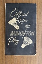 Official Rules Of Badminton Booklet - £7.86 GBP