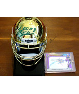 JARRETT STIDHAM AUBURN PATS SIGNED AUTO L/E MINI HELMET &amp; ROOKIE AUTO CA... - €172,49 EUR