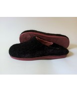 Black wool slippers 38-39 * Felted Winter Slippers * Handmade house shoes - £32.95 GBP