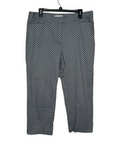 Talbots Women&#39;s Pants Curvy Straight Cropped High-Rise Geometric Print Size 14 - £11.24 GBP