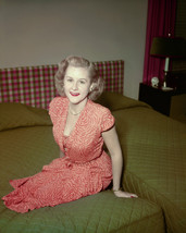 Margaret Whiting Singer Vintage Pose on Bed 1947 16x20 Canvas - $69.99