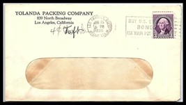 1936 US Ad Cover - Yolanda Packing Co, Los Angeles, CA L12 - £2.32 GBP