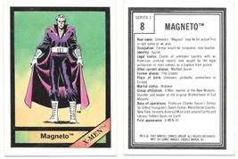 Marvel Universe Series 1 Trading Card #8 Magneto 1987 Comic Images NEAR ... - $19.31