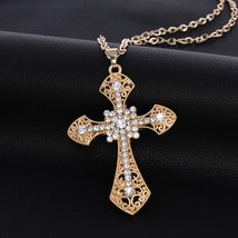 Elvis presley maltese big cross concert tcb gold plated celtic  necklace pendant 1 thumb200