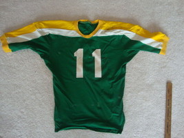 Vintage 60&#39;s Rawlings Brand Green Football Game Worn Dureen stretched Je... - £41.61 GBP