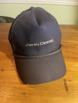Vintage John Deere Blue Trucker Hat ~ Rare - £39.56 GBP