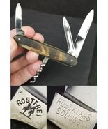 vintage Robt Klass pocket knife Kissing Crane Solingen horn bone ESTATE ... - €51,42 EUR