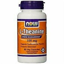 NOW Foods L-theanine 100 Mg ( + Decaffeinated Green Tea ) 90 Vcaps (1) - £15.39 GBP