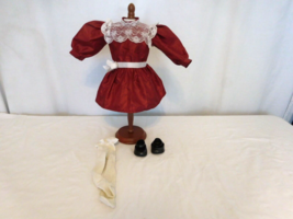 American Girl Samantha Christmas Cranberry Party Dress Pleasant Co 1990  + - $29.70
