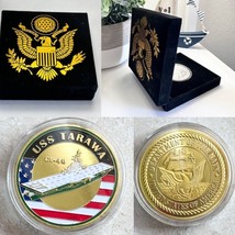 US NAVY - USS TARAWA / CV-40 Challenge Coin with special velvet case - £15.81 GBP