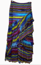 Vintage Collection Rainbow Saltillo Long Skirt- Blue - £51.11 GBP