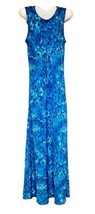 My Michelle Women&#39;s Turquoise Chiffon Maxi Sheath Dress Sheer Floral Print 5/6 - £18.21 GBP