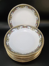 Jean Boyer JB Limoges France Pink Roses Blue Porcelain Lot 7 Small Berry... - £27.24 GBP