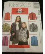 McCall&#39;s 8 Great Looks Pattern 3350 Children&#39;s and Girl&#39;s Jacket or Vest... - £7.81 GBP